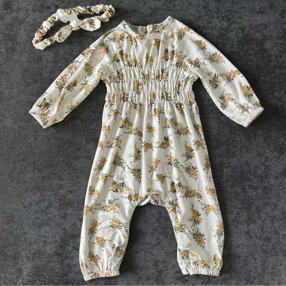 Jessica Simpson Outfit and Headband Size 6/9 Months